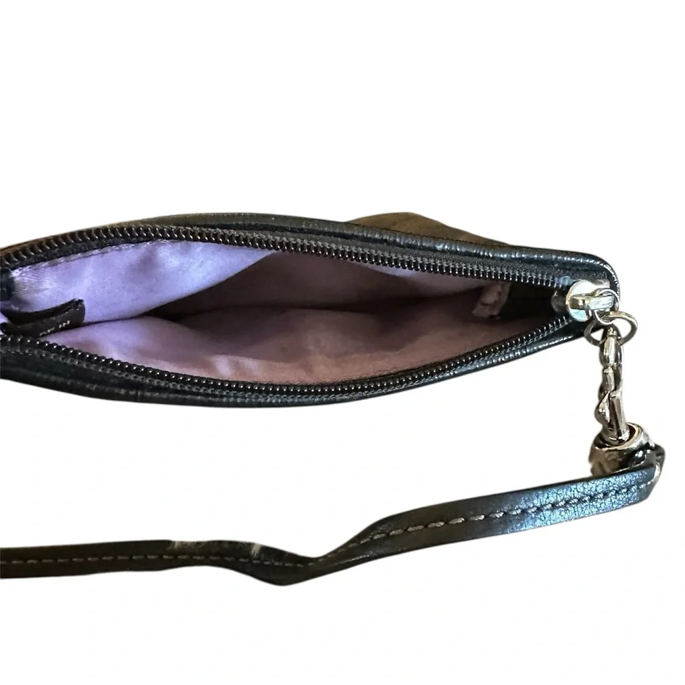Coach Black Signature Wristlet - Picture 4 of 4
